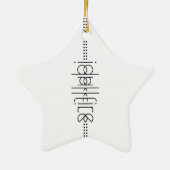 Jouw naam als Alien Glyphs White Keramisch Ornament (Achterkant)