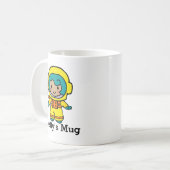 Jouw naam Astronaut Girl in Spacesuit Koffiemok (Voorkant links)