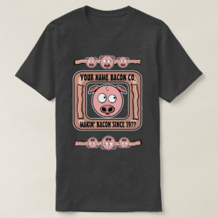  (JOUW NAAM) Bacon Company T-Shirt