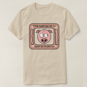 (JOUW NAAM) Bacon Company T-shirt