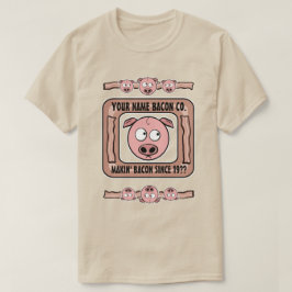 (JOUW NAAM) Bacon Company T-shirt