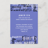 JOUW NAAM Bar Bat Mitzvah Reception Card Informatiekaartje (Voorkant)