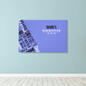 JOUW NAAM Bar Bat Mitzvah Sign-In Board Canvas Afdruk (Insitu (Houten vloer))