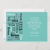 JOUW NAAM  Bar Bat Mitzvah Uitnodiging (Voorkant)