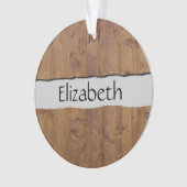 jouw naam - Barn Wall gemaakt van oude houten plan Ornament (voorkant)