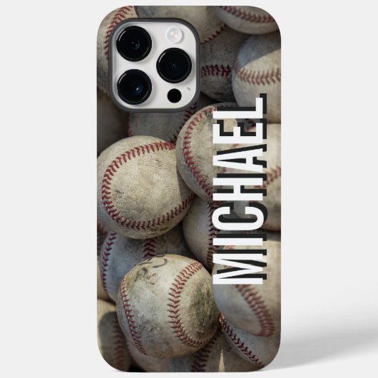Jouw naam  Baseball Artwork Case-Mate iPhone Case (Achterkant)