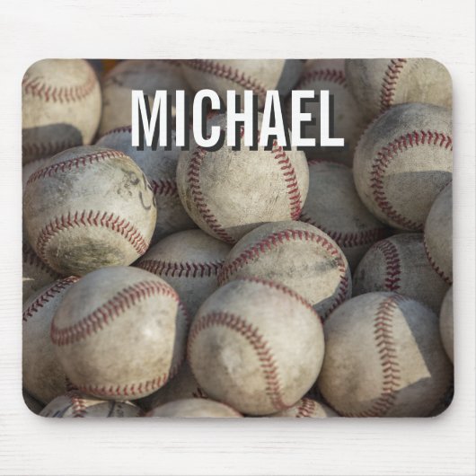 Jouw naam  Baseball Artwork Muismat (Voorkant)