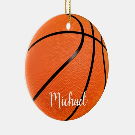 Jouw naam Basketball Artwork Keramisch Ornament (Rechts)