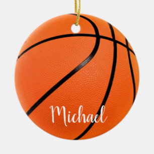 Jouw naam Basketball Artwork Keramisch Ornament