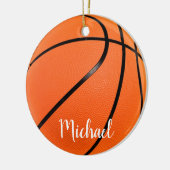 Jouw naam Basketball Artwork Keramisch Ornament (Links)