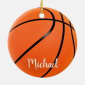 Jouw naam Basketball Artwork Keramisch Ornament (Achterkant)