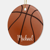 Jouw naam Basketball Artwork Keramisch Ornament (Links)