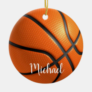 Jouw naam Basketball Artwork Keramisch Ornament