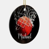Jouw naam Basketball Artwork Keramisch Ornament (Rechts)