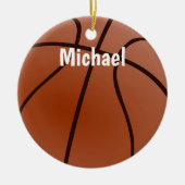 Jouw naam Basketball Artwork Keramisch Ornament (Voorkant)