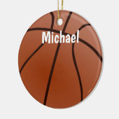Jouw naam Basketball Artwork Keramisch Ornament (Links)
