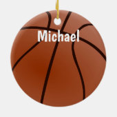 Jouw naam Basketball Artwork Keramisch Ornament (Achterkant)