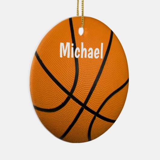 Jouw naam Basketball Artwork Keramisch Ornament (Rechts)