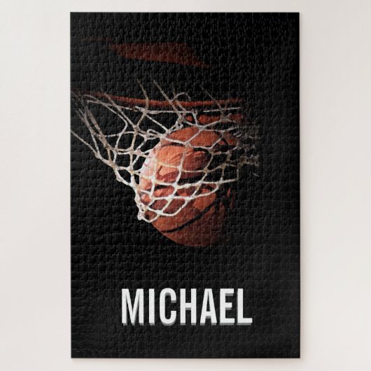 Jouw naam  Basketball Artwork Legpuzzel (Verticaal)