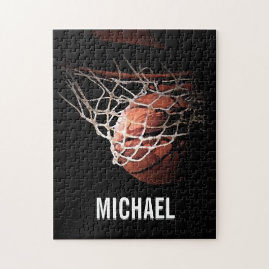 jouw naam  Basketball Artwork Legpuzzel (Verticaal)
