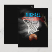 Jouw naam  Basketball Artwork Pop Art Briefkaart (Voorkant / Achterkant)