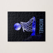 Jouw naam Basketball Artwork Pop Art Legpuzzel (Horizontaal)