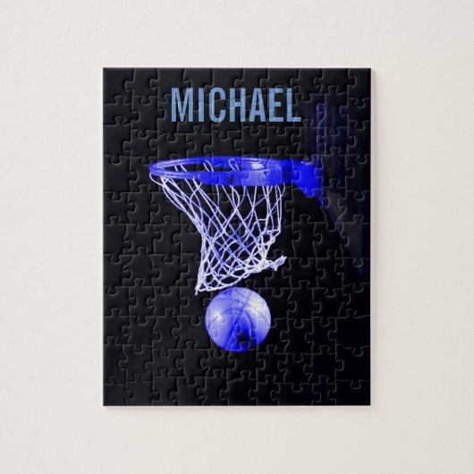 Jouw naam Basketball Artwork Pop Art Legpuzzel (Verticaal)