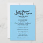 Jouw naam Bastille-dag 14 juli feestviering Kaart (Achterkant)