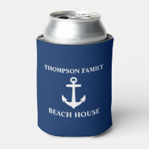 Jouw naam Beach House Anchor Blue