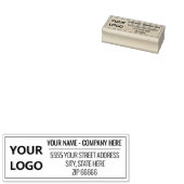 Jouw naam Bedrijf Logo Adres Rubber Stamp Rubberstempel (Gestempeld)
