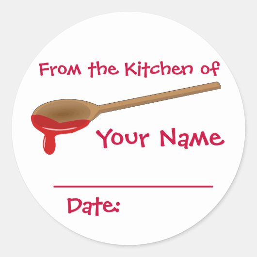 Jouw naam behoudt Jam Jelly Canning deksellabels Ronde Sticker (Voorkant)