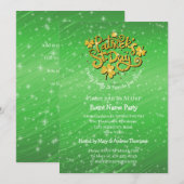 Jouw naam bericht Sint Patricks Dag Groene Slaapst Kaart (Voorkant / Achterkant)