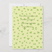 Jouw naam bericht Sint Patricks Dag Groene Slaapst Kaart (Achterkant)