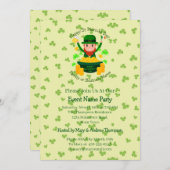 Jouw naam bericht Sint Patricks Dag Groene Slaapst Kaart (Voorkant / Achterkant)