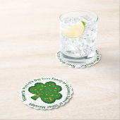 Jouw naam bericht Sint Patricks Dag Groene Slaapst Kartonnen Onderzetters (Insitu)