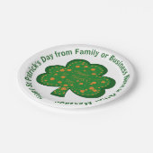 Jouw naam bericht Sint Patricks Dag Groene Slaapst Papieren Bordje (Gekanteld)