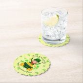 Jouw naam bericht Sint Patricks Day Leprechaun Gol Kartonnen Onderzetters (Insitu)