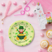 Jouw naam bericht Sint Patricks Day Leprechaun Gol Papieren Bordje (Feest)