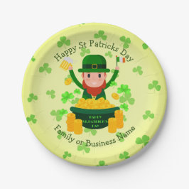 Jouw naam bericht Sint Patricks Day Leprechaun Gol Papieren Bordje