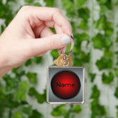 Jouw naam Big Red Button Sleutelhanger (Hand)
