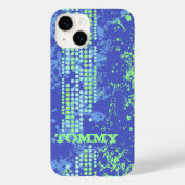 Jouw naam blauw groen surf toevoegen Case-Mate iPhone case (Achterkant)