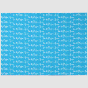 Jouw naam blauw tissuepapier