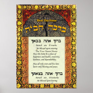 jouw naam Blessing voor thuis Poster