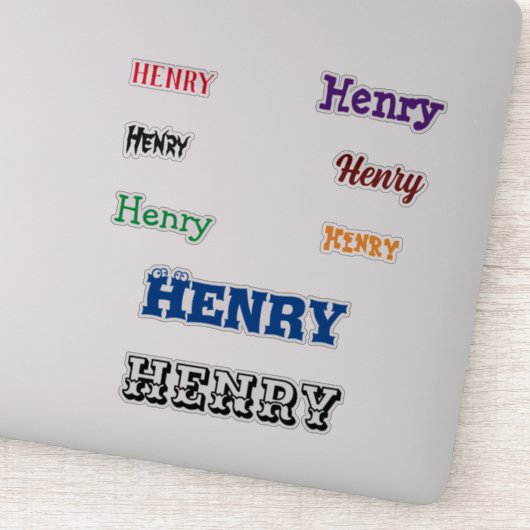 Jouw naam bovenste Stickers Multicolorf (Detail)