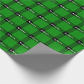 Jouw Naam Buffalo Plaid Cadeaupapier (Hoek)