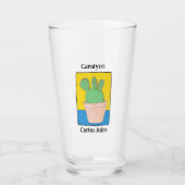 Jouw naam, Cactus Juice, Prickly Pear-tekening Glas (Voorkant)