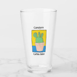 Jouw naam, Cactus Juice, Prickly Pear-tekening Glas