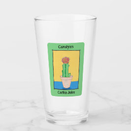 Jouw naam, Cactus Juice, Red Ball Cacti Glas
