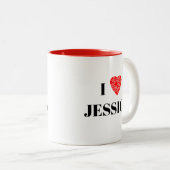 Jouw naam | Cadeau om personaliseren Tweekleurige Koffiemok (Voorkant rechts)