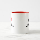 Jouw naam | Cadeau om personaliseren Tweekleurige Koffiemok (Center)